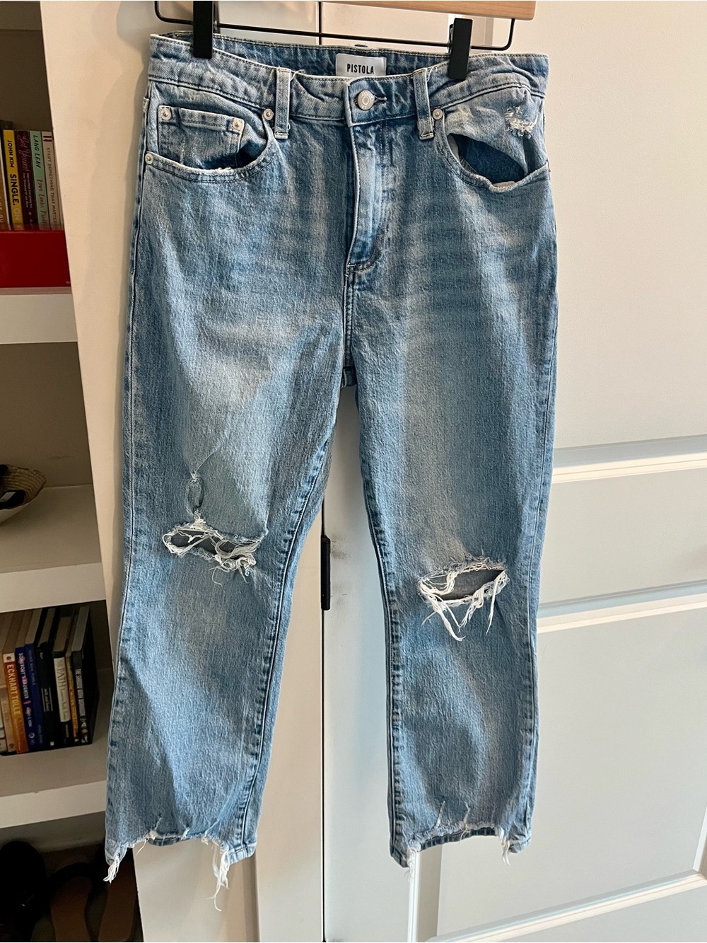Pistola Lennon Tulum Distressed Ankle Crop Jeans Size: 29